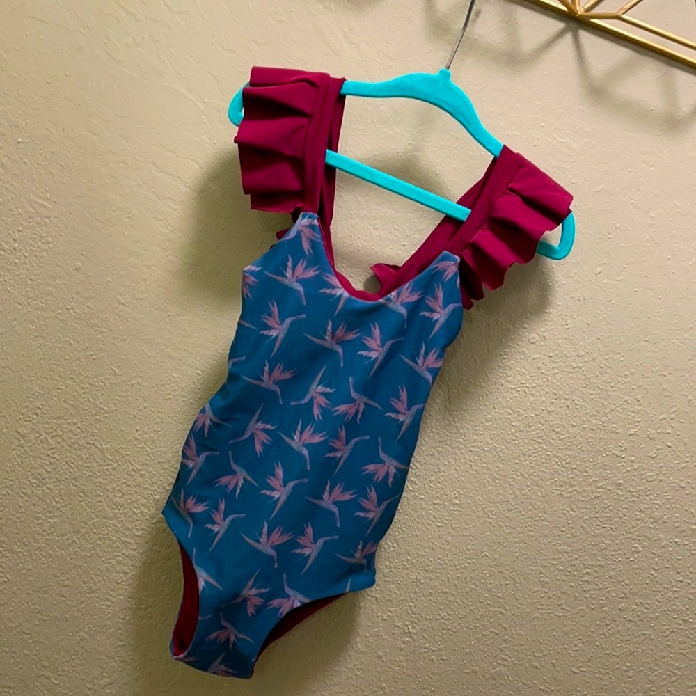Toddler Peace of Paradise Ruffle Swimsuit